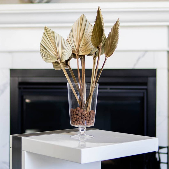 Dried Palm Leaves Pack of 5 Heart Oval Shape Dried Palm Spears - Picture 4 of 6